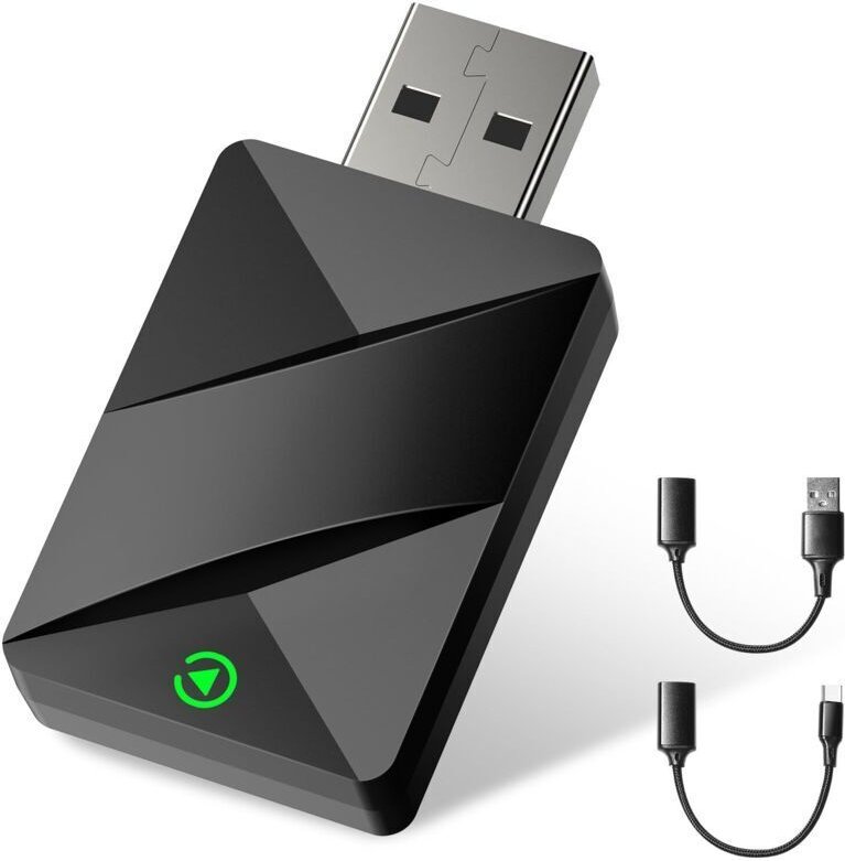 T1 Ultrakompakter kabelloser CarPlay-Adapter für iPhone, wandelt kabelgebundenes CarPlay in kabelloses CarPlay um, Plug ...