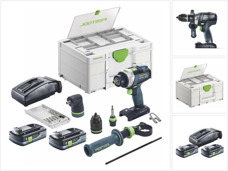 Tpc 18/4 I-Basic-Set Akku Schlagbohrschrauber 18 v 75 Nm Brushless + 2x Akku 4,0 Ah + Ladegerät + Systainer - Festool