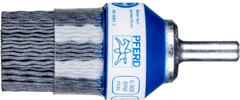 PFERD TOOLS COMPOSITE Pinselbürste PBUPR Ø 28 mm Schaft-Ø 6 mm SiC-Filament-Ø 1,00mm Korn 120 stationär