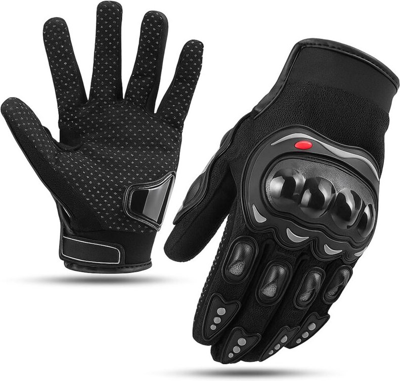 Motorradhandschuhe, Motorrollerhandschuhe, Quad-Touchscreen-Handschuhe, Fahrradhandschuhe, Unisex XL – Schwarz
