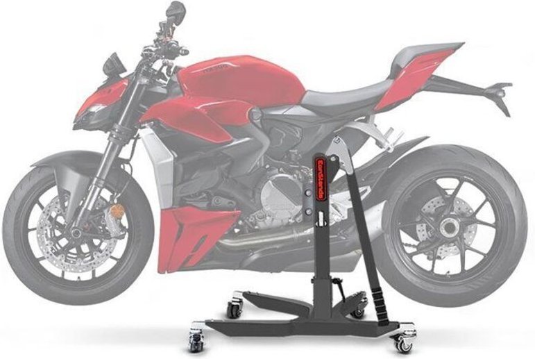 Werkstattstütze Centrale CS Power für Ducati Streetfighter V2 22-24 grau