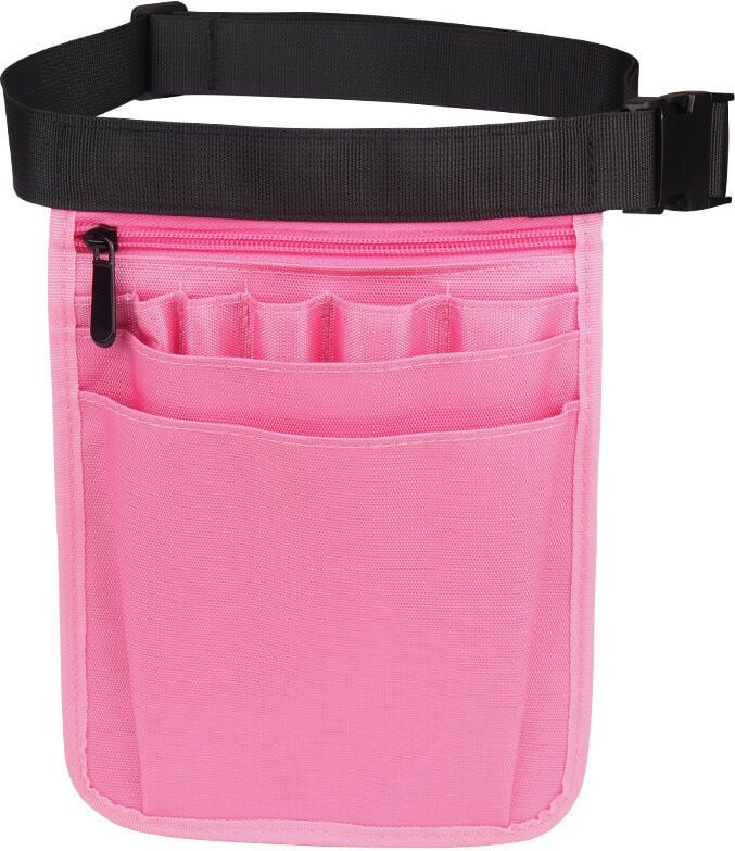 Rosa Krankenschwester-Tasche, multifunktionale Werkzeugtasche, Gürtel, Werkzeugtasche, schwarze Krankenschwester-Zubehör...