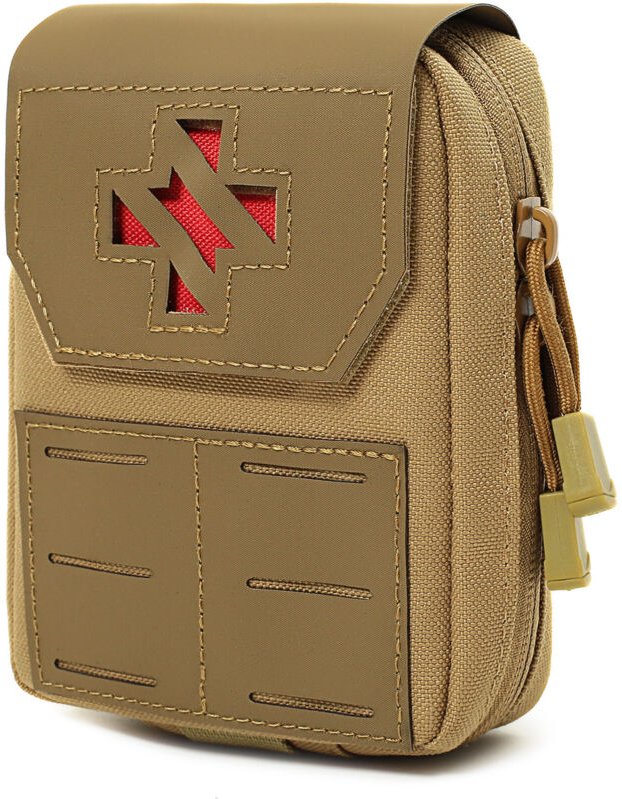 Taktische Sanitätstasche – Erste-Hilfe-Set & abnehmbares IFAK Molle-kompatibel 1000D Nylon D-Ring-Verschluss (Schlammfar...