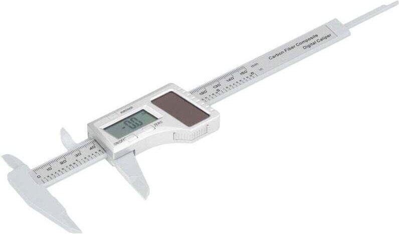 Solarbetriebener Kunststoff-Messschieber 0-150 mm mit elektronischer Digitalanzeige für technische Vermessungswinkelmess...