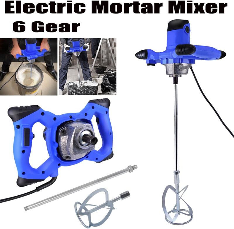 Neu Rührwerk 2600W–Farb-Mörtelrührer Betonrührer–robustes 6-Gang-Metallgetriebe