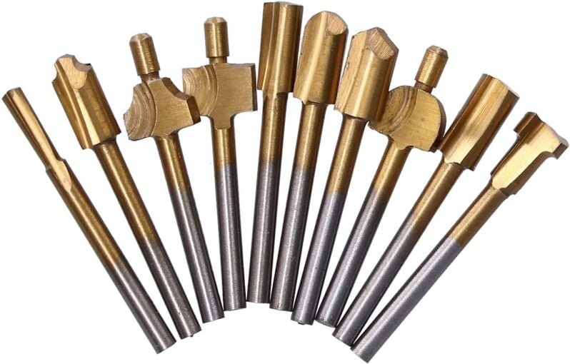 Thumbnail - Set aus 3 mm Hochgeschwindigkeits-Rotationsfräsern aus hitzebeständigem Hartmetall, Holzbearbeitungsbohrer für Heimwerke...