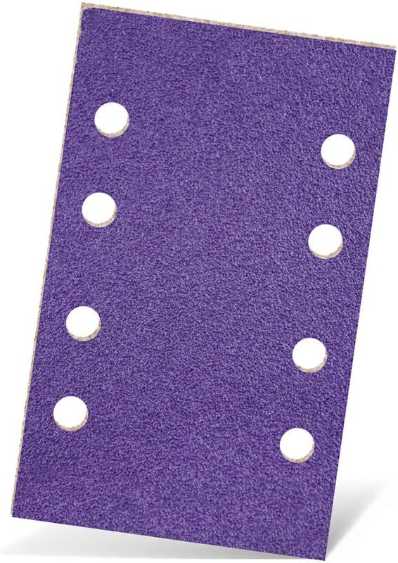 Titanium hd Klett-Schleifblätter, 133 x 80 mm, 8-Loch, f. Schwingschleifer, Keramik-Mix (50 Stk.) K100 - Menzer