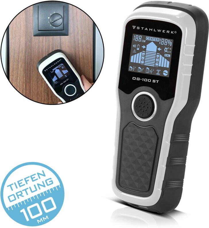STAHLWERK Ortungsgerät OG-100 ST Wandscanner, Metalldetektor, Leitungssucher