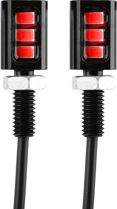 2x12V Universal-Kennzeichenhalterung für Auto und Motorrad, rote LED-Lampe.