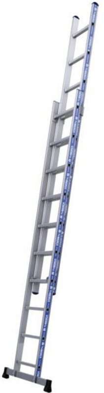 Schiebeleiter mit Hand, 2 Ebenen, Platinium