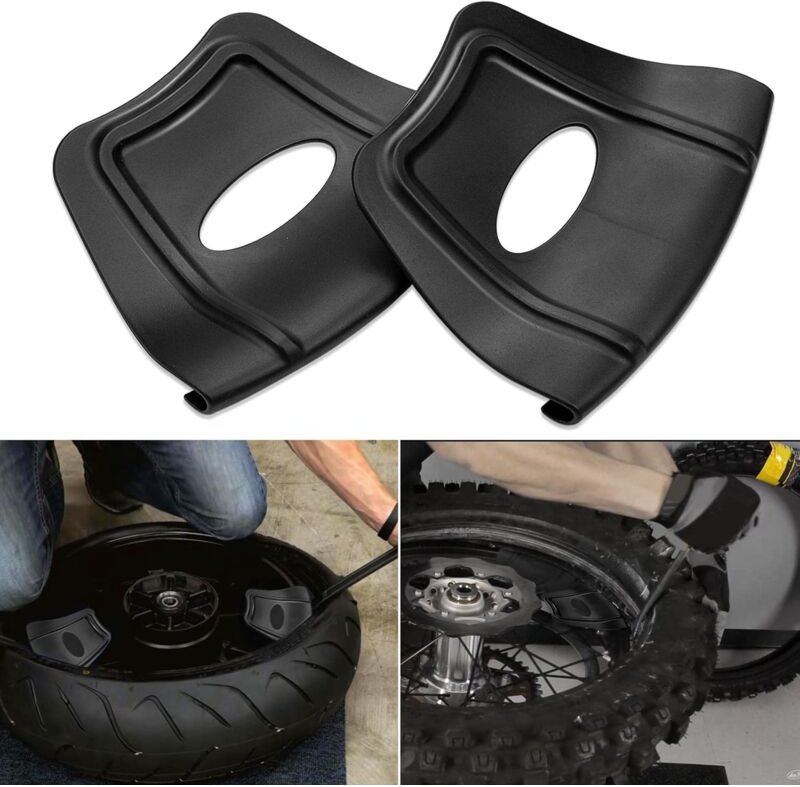 Paar Universal Motorrad Dirt Bike Felgenschutz Schwarz - Lntyq