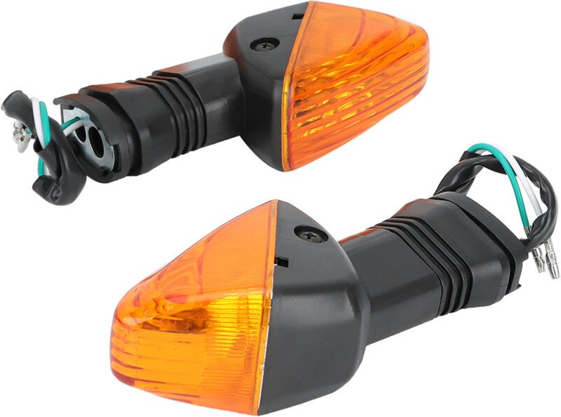 Yctze Blinker, 2-teilige Blinkerleuchte, geeignet für KAWASAKI ZX-6R Motorrad-Modifikationszubehör (Schwarz & Gelb).