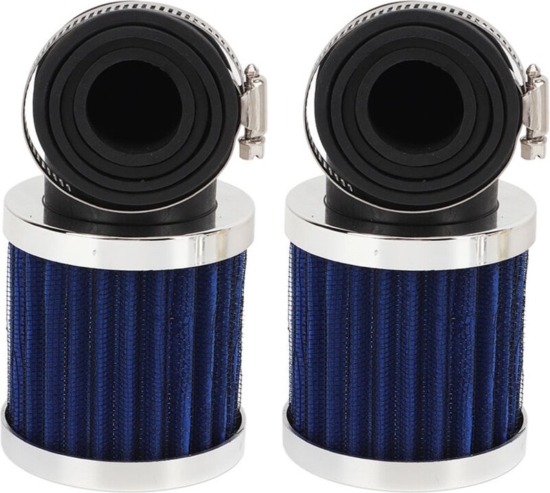 90 Grad abgewinkelter Luftfilter, Motorrad-Luftfilter, ausgezeichnete Bremsleistung, hohe Effizienz, 2 Stück für ATV (Bl...