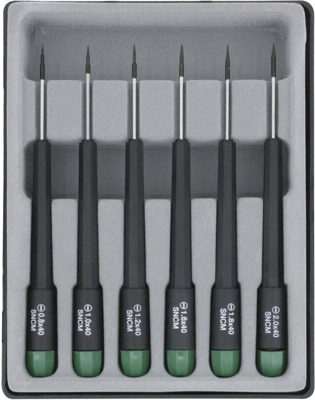 Donau Elektronik - Elektronik- u. Feinmechanik Schraubendreher-Set 6teilig Schlitz