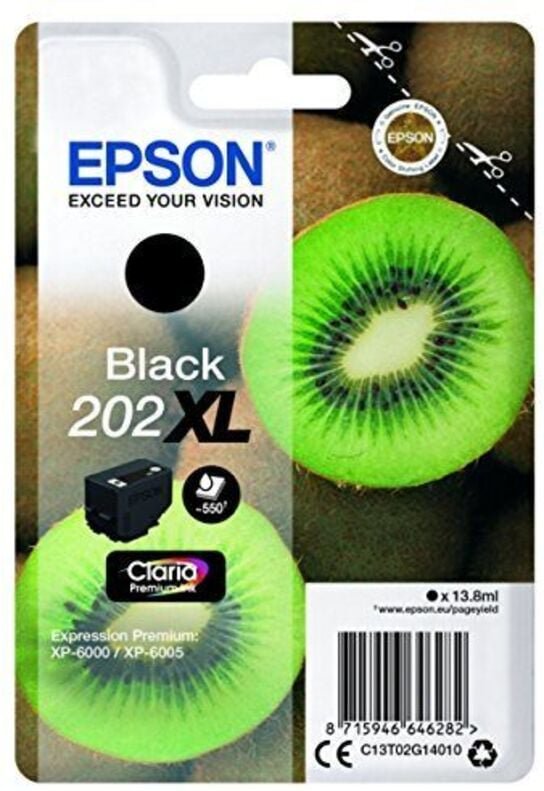 Epson Kiwi Singlepack Black 202XL Claria Premium Ink