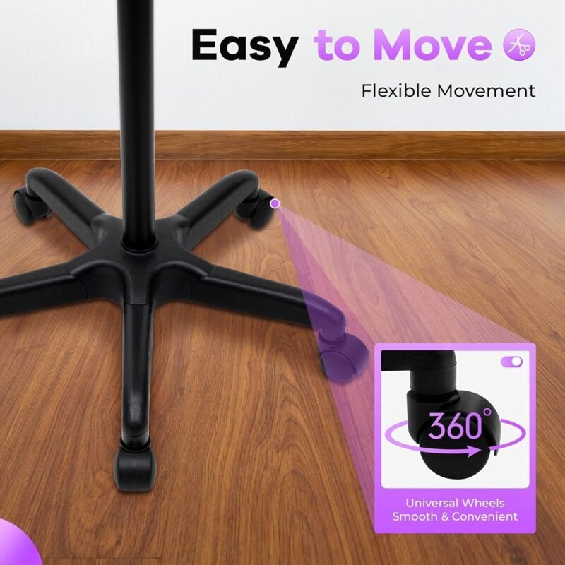 Tattoo-Tablett-Salonwagen, rollendes Salon-Tablett, Aluminium-Trolley, Ausrüstung auf Rädern und höhenverstellbar für De...