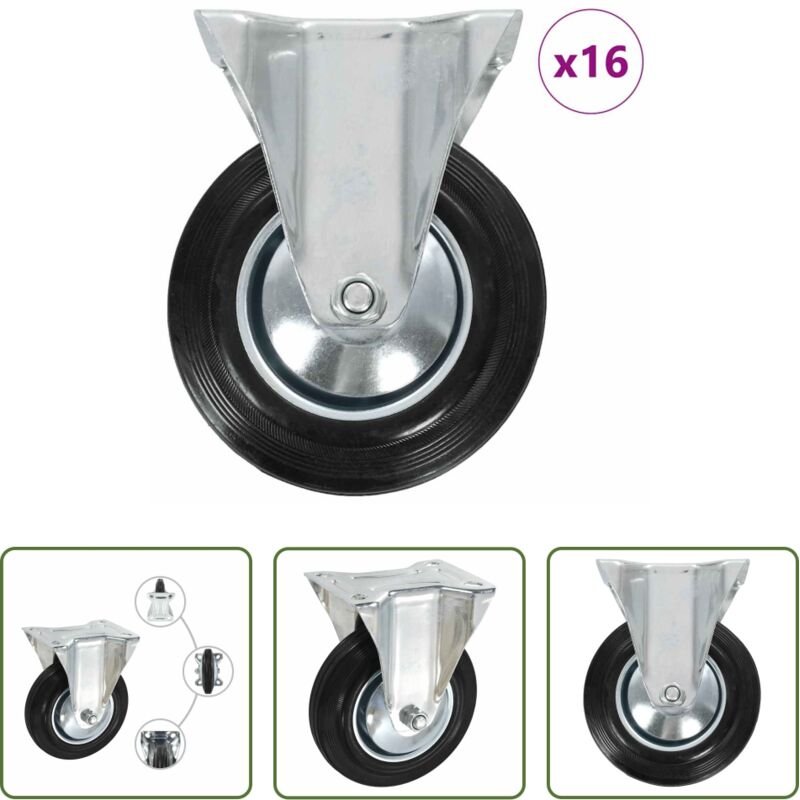 vidaXL 16 Stk. Bockrollen 160 mm