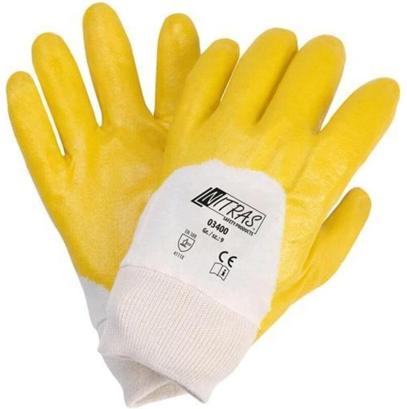 Montage-Handschuh Start Gr. 7 Nitril gelb