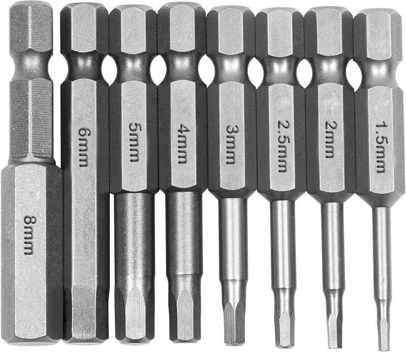 8-teiliges Sechskant-Schraubendreher-Set, 1/4 Zoll Sechskant-Schraubendreherbits, lange magnetische Schraubendreherbits ...