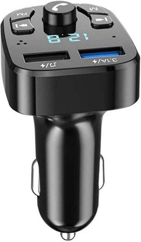 Bluetooth-FM-Transmitter, Bluetooth-MP3-Player fürs Auto, Ladegerät, 2 USB-Anschlüsse, USB-Stick mit Spannungsanzeige