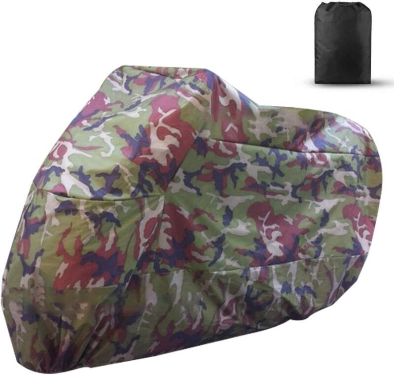 Linghhang - Motorradabdeckung (xl) Wasserdicht Winter Outdoor Staubdicht Abdeckung für Roller Motorrad Fahrrad Grün Mult...