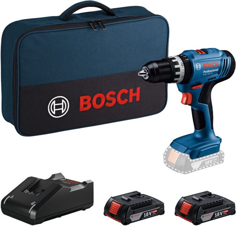 Bosch Professional Akku-Bohrschrauber GSB 18V-25 inkl. 2 x 2 Ah Akku