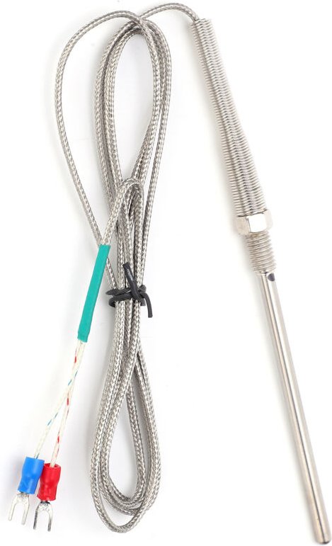 3,9 Zoll K-Typ Sonden-Thermoelement Präzise 0-800°C Temperaturtest M8 Gewinde mit 4,9 Fuß Kabel