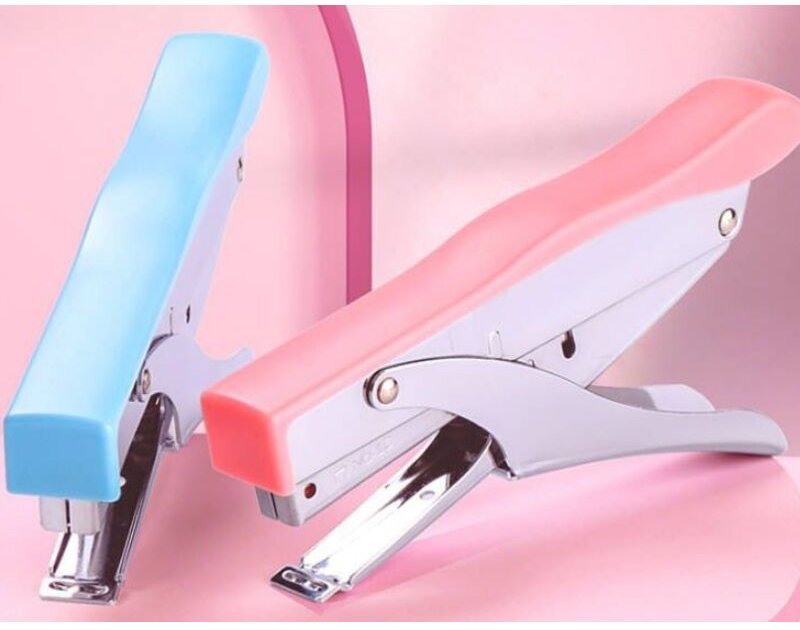 Handhefter, Metallhandhefter, 10 Blatt, 155x80mm (blau)