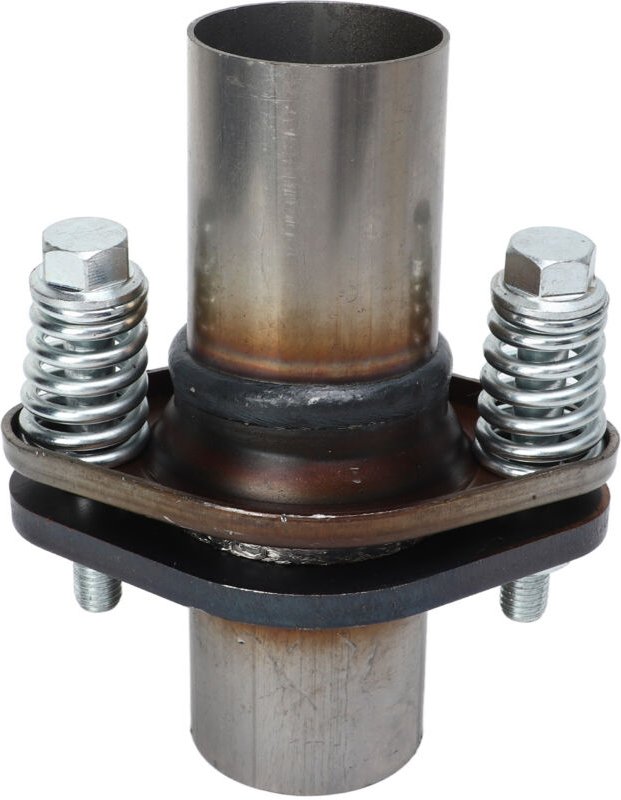 Werkzeug für die Federbolzenbefestigung an einem geschweißten Edelstahl-Schalldämpferflansch mit Kugelgelenk aus dem Aus...