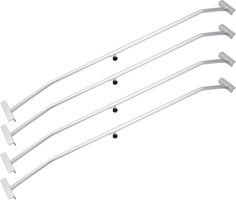 4er Set Anhänger Planenbügel Alu für Flachplanen PKW Anhänger Verstellbar 100 - 170 cm