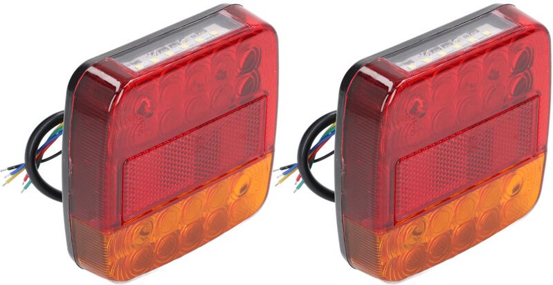 Tbest 2 Stück Blinker, 12V Stoßfeste Rückblinkerlampe Rücklicht Universal für LKW Anhänger.