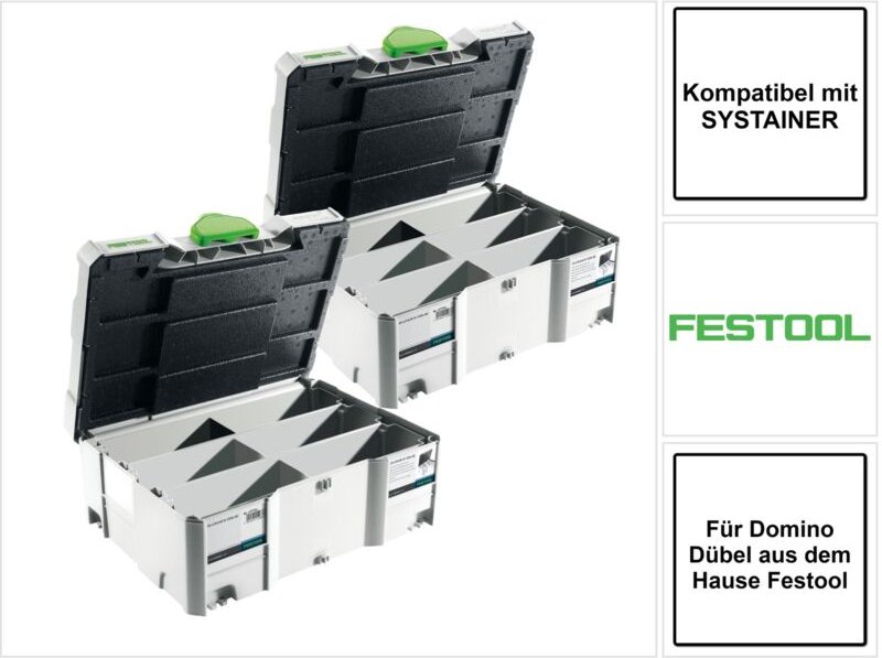 Festool Systainer T-LOC SORT-SYS 2 TL Domino 2 Stk. ( 2x 498889 )