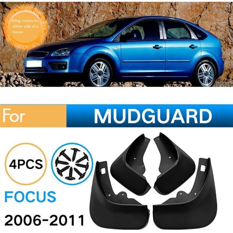 4 Stück Auto-Kotflügel, Schmutzfänger, Spritzschutz, Kotflügel für Focus 2016-2011, Schrägheck, Autozubehör