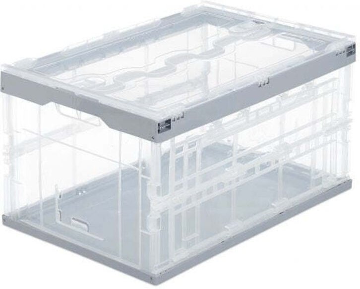 Transparente transportbox mit deckel