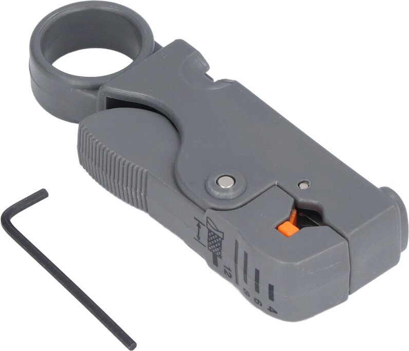 Keenso Manueller Koaxialkabel-Abisolierer mit praktischem Griffdesign für schnelles Abisolieren, RG58 59 62 Metallgitter...