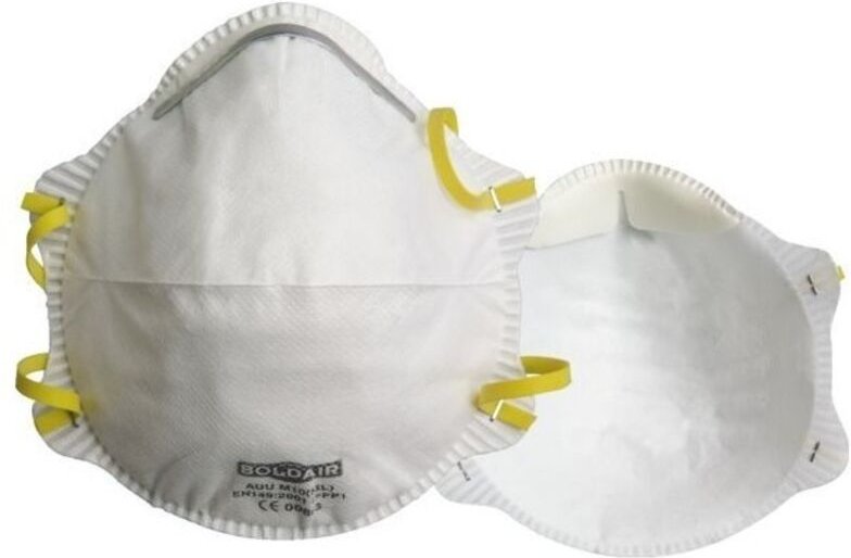 Einweg-FFP2-NR-Maske. Packung mit 20 Masken mit Ventilen