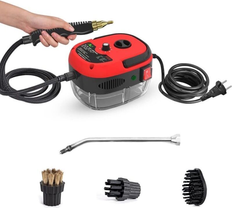 Vtizikl 2500 W Nettoyeur vapeur portable - Nettoyeur vapeur à haute température - Avec têtes de brosse - Pour meubles de...