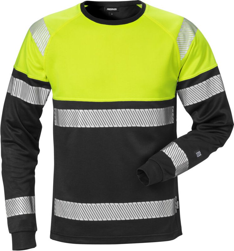 Fristads 129513-196-XL High Vis T-Shirt Langarm Kl. 1 7519 THV - Rippstrickkrage