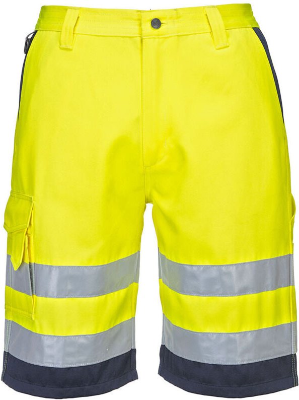 Bermuda Hivis Poly-Cotton Farbe: Gelb/Navy Größe XL - Portwest