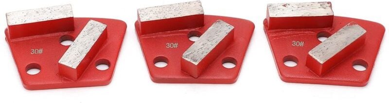 3-teilige Diamantschleifschuhe, trapezförmige Diamantschleifscheibe, aggressive Betontrennscheibe mit 2 Zähnen, Körnung ...