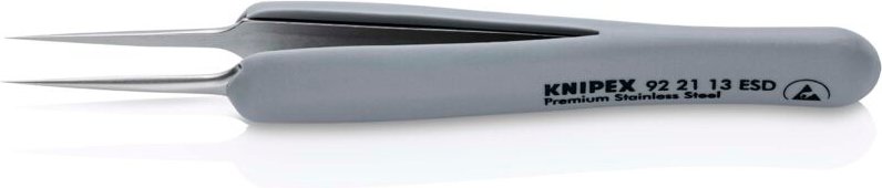 Knipex - Präzisionspinzette mit gummiertem Griff esd 112 mm, Art.Nr. 92 21 13 esd