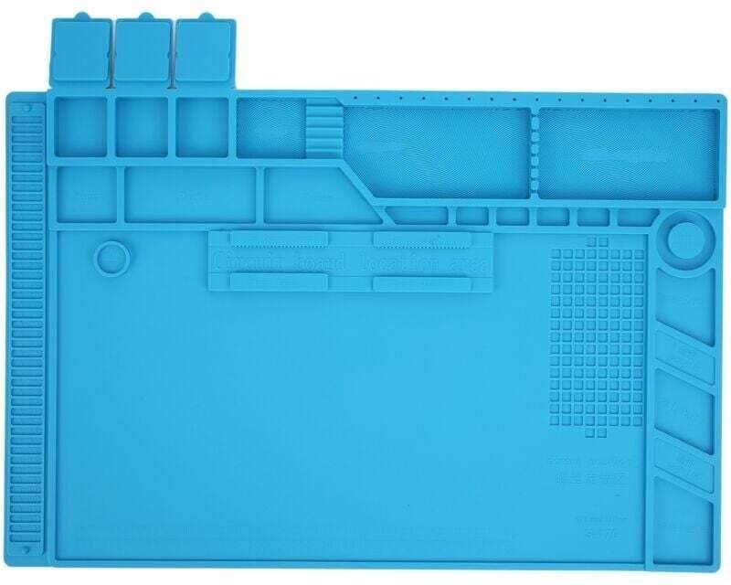 Tapis de Travail Magnétique en Silicone Résistant à la Chaleur pour Soudage et Réparation Électronique