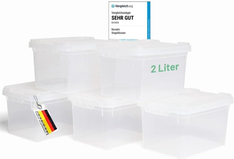 5x Novaliv Aufbewahrungsbox 5x Aufbewahrungsbox, 5x Deckel