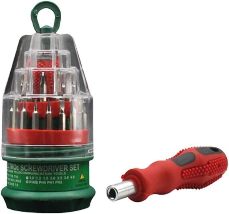 Schraubendreher-Set mit Etui – Präzisions-Reparaturwerkzeug aus Stahl – Kleines Schraubendreher-Set mit Etui für Elektro...