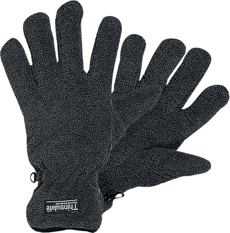 Handschuhe Fleece Gr.M schwarz/grau 100%PES wasserdicht mit Thinsulate