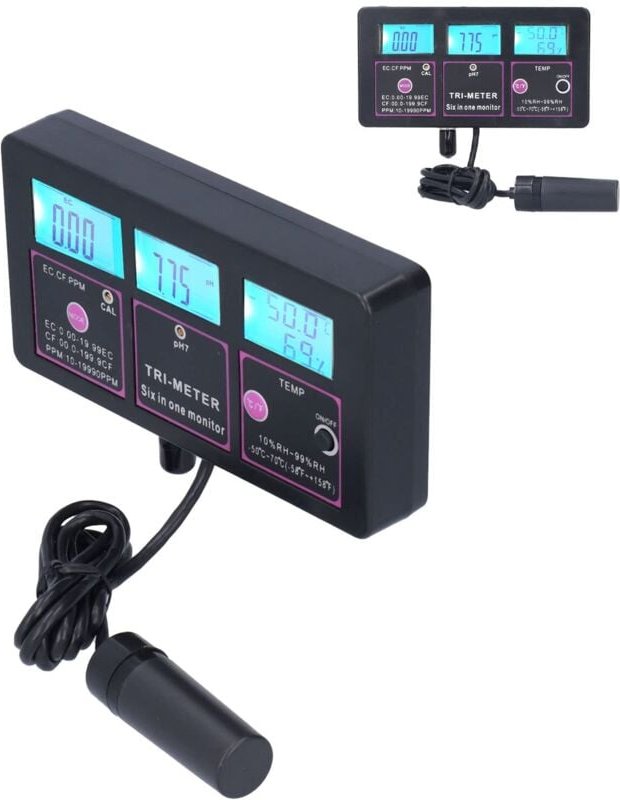 Tragbares TDS-Messgerät, 6-in-1-Digital-Wassertester, TDS-LCD-Anzeige, multifunktionales ABS-Wasserqualitätsmessgerät, p...