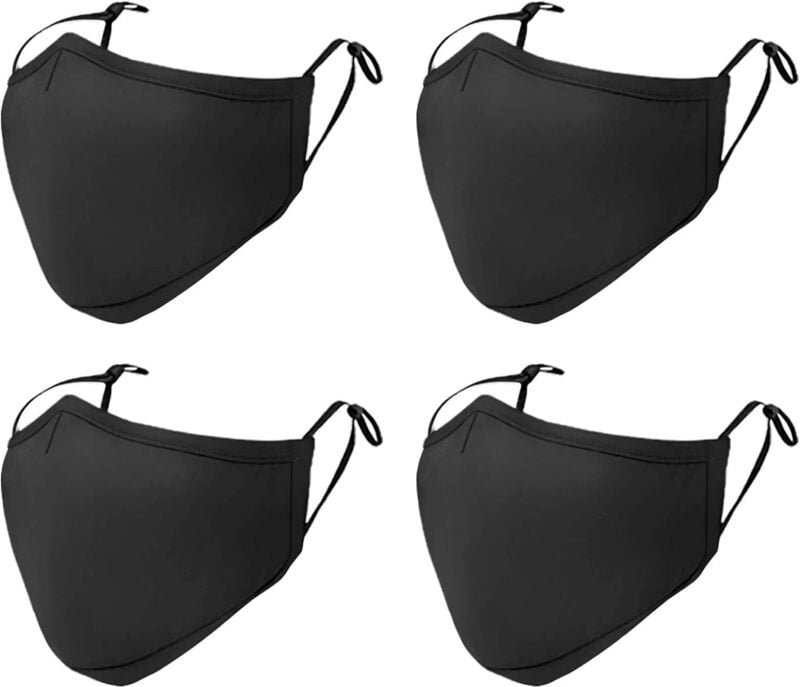 Stoff-Gesichtsmaske mit Nasendraht, 3D-Form, Ohrschlaufe, verstellbar, waschbar und wiederverwendbar für Männer und Frau...