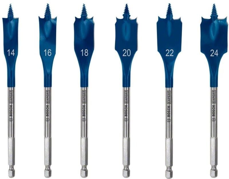 Bosch - Accessories 2608900332 Holz-Fräsbohrer-Set 14 mm, 16 mm, 18 mm, 20 mm, 22 mm, 24 mm Gesamtläng