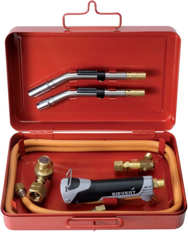 Sievert - Hart-/Weichlötgarnitur Promatic 1000 im Stahlblechkoffer ( 1000152739 )