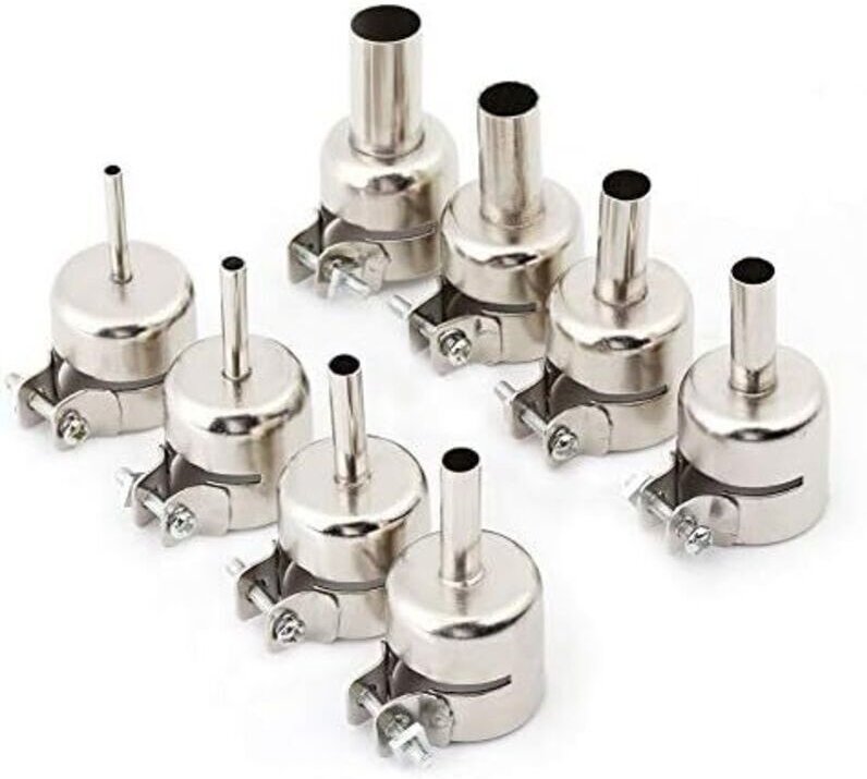 8-teiliges Set mit Heißluftpistolendüsen, Mundstücken für Heißluft-Lötstationen und Reparaturwerkzeugen, 3/4/5/6/7/8/10/...